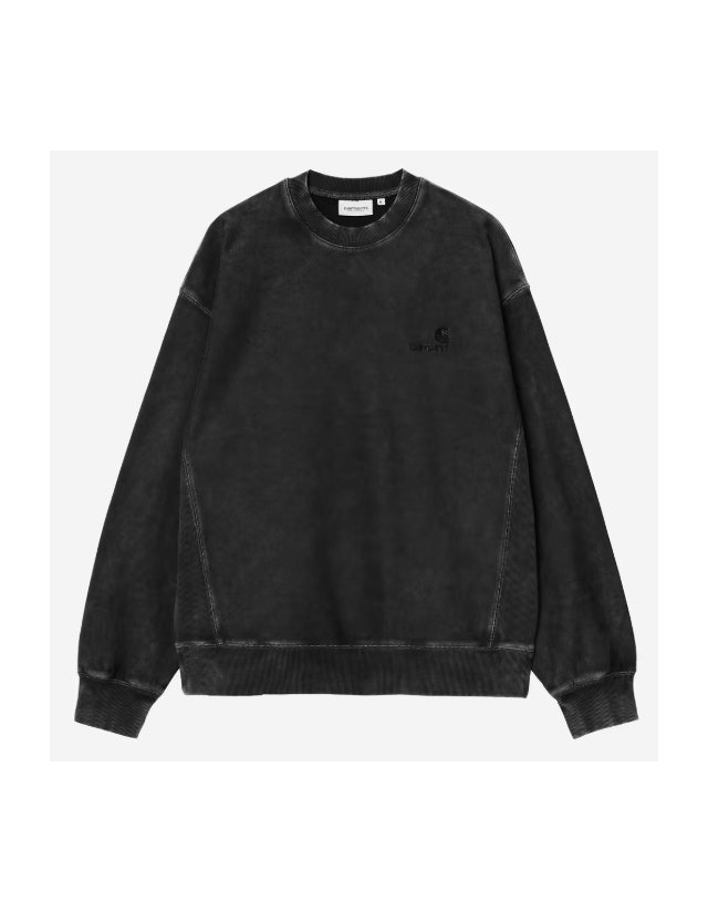 Carhartt Wip Lambert Sweat - Black Moon Wash - Sweat Homme  - Cover Photo 2