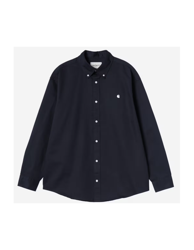 Carhartt Wip L/S Og Madison Shirt - Dark Navy - Chemise Homme  - Cover Photo 1
