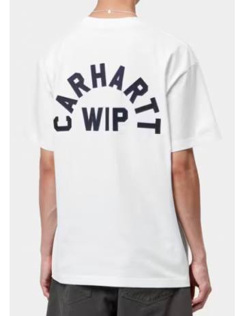 Carhartt Wip Arch Script T-Shirt - White / Dark Navy - Product Photo 1