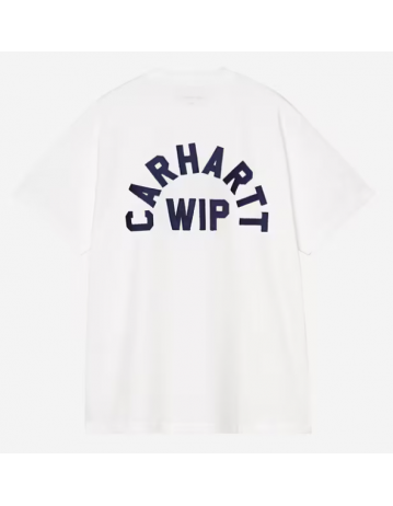 Carhartt Wip Arch Script T-Shirt - White / Dark Navy - Product Photo 2