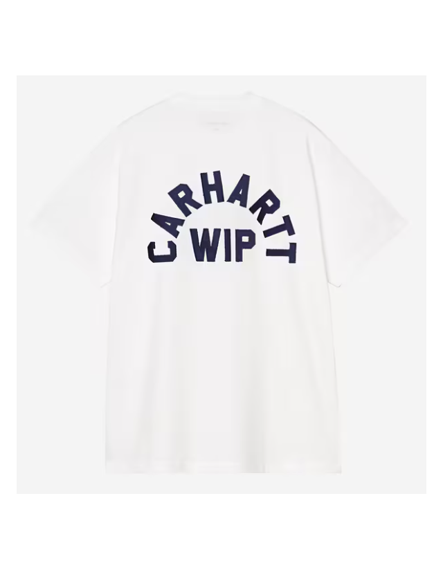 Carhartt Wip Arch Script T-Shirt - White / Dark Navy - T-Shirt Homme  - Cover Photo 2