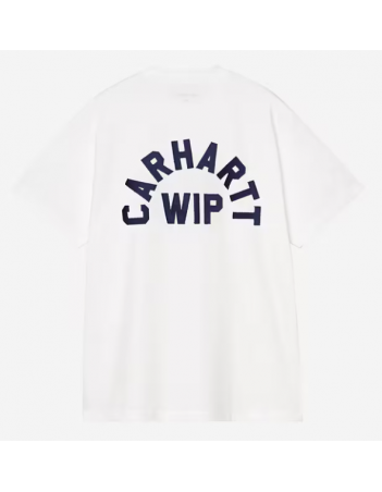 Carhartt WIP Arch Script T-Shirt - White / Dark Navy - T-Shirt Homme - Miniature Photo 2