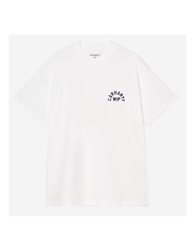 Carhartt Wip Arch Script T-Shirt - White / Dark Navy - T-Shirt Homme  - Cover Photo 3
