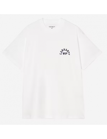 Carhartt WIP Arch Script T-Shirt - White / Dark Navy - T-Shirt Homme - Miniature Photo 3