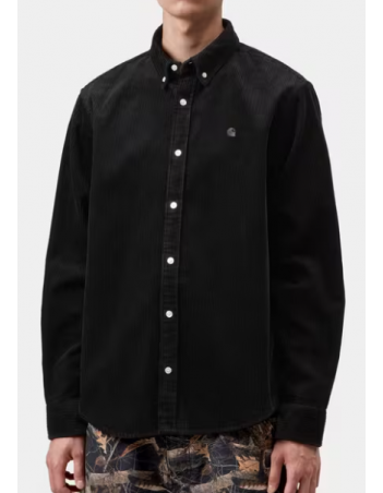 Carhartt WIP Madison cord shirt - Soot - Man's Shirt - Miniature Photo 1