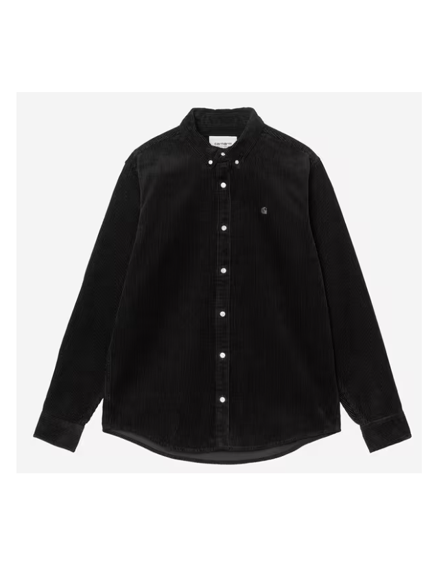 Carhartt Wip Madison Cord Shirt - Soot - Man's Shirt  - Cover Photo 2