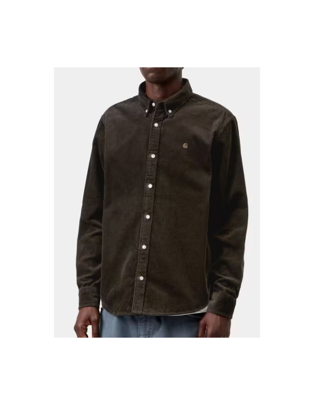 Carhartt Wip Madison Cord Shirt - Tobacco - Man's Shirt  - Cover Photo 1