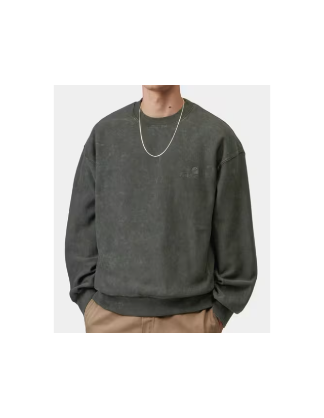 Carhartt Wip Lambert Sweat - Raven Moon Wash - Men's Sweatshirt  - Cover Photo 1