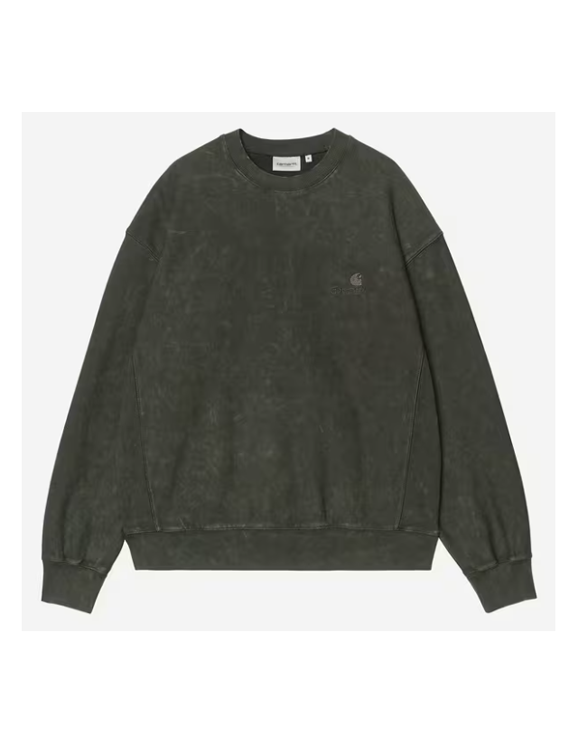 Carhartt Wip Lambert Sweat - Raven Moon Wash - Men's Sweatshirt  - Cover Photo 2