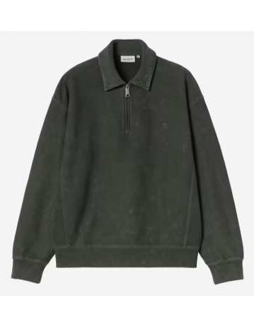 Carhartt Wip Lambert Polo Sweat - Raven Moon Wash - Product Photo 2